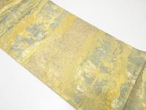 引箔　霞に花・古典柄織り出し袋帯